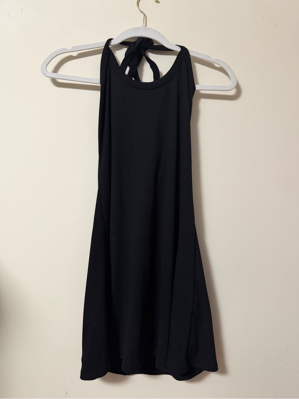 Black Halter Swing Dress